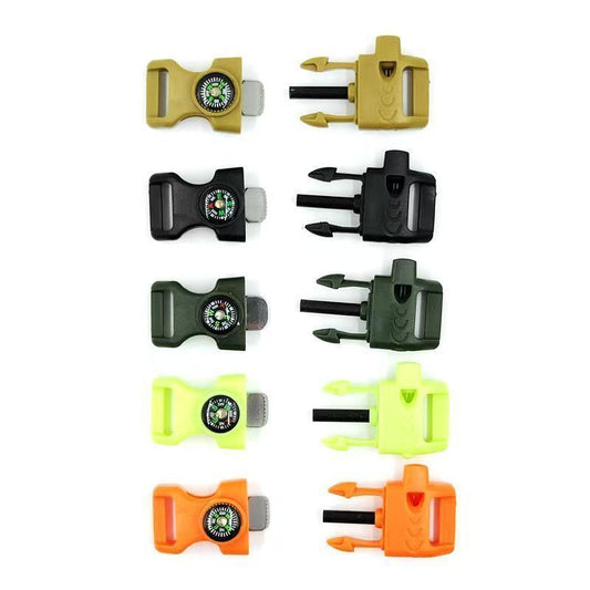 12pk Mixed Colour Survival Paracord Buckle Set Kemu |Fashion Home Kitchen Beauty