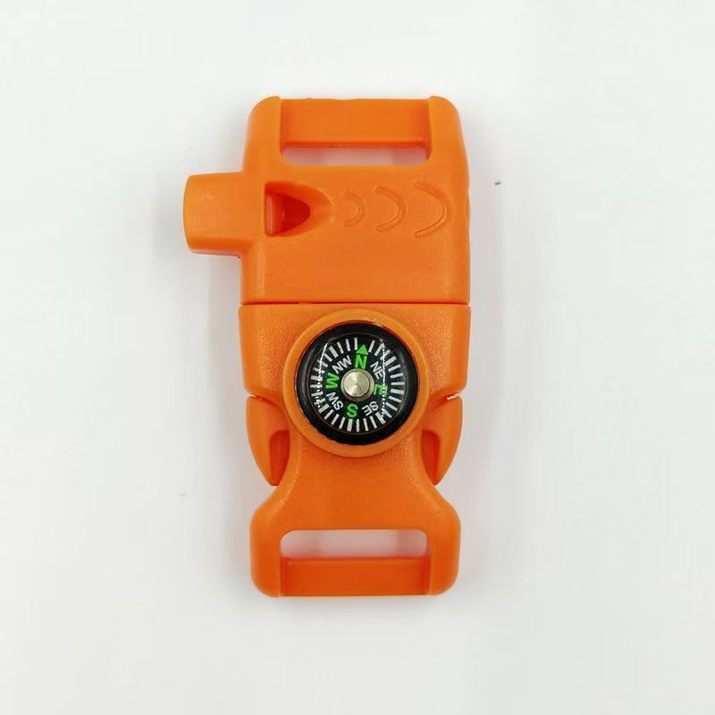 4pk Orange Multi Survival Paracord Buckle Flint Whistle Compass Kemu |Fashion Home Kitchen Beauty
