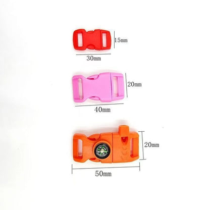 4pk Orange Multi Survival Paracord Buckle Flint Whistle Compass Kemu |Fashion Home Kitchen Beauty