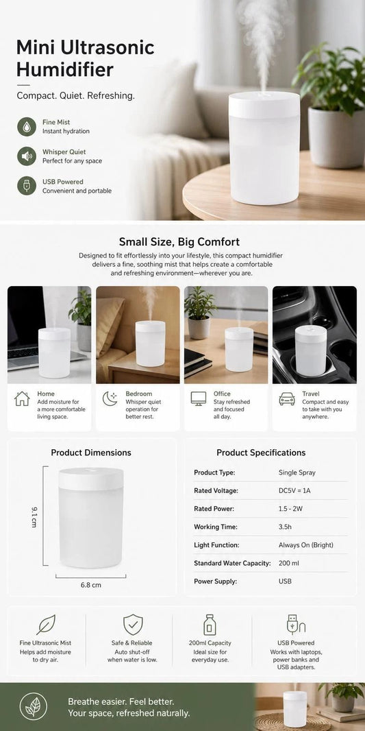 6 Pack USB Humidifier White, Wholesale Xmas Pack Kemu |Fashion Home Kitchen Beauty
