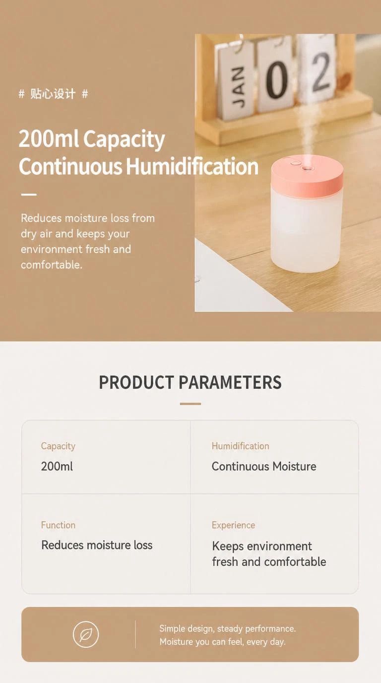 6 Pack USB Humidifier Pink, Multi-Purpose Gift Set