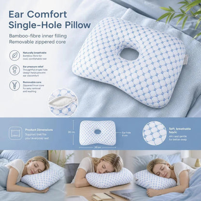 Detachable Liner Ear Care Pillow 39x28x6, Ice Blue, Cool Touch & Easy To Clean Kemu |Fashion Home Kitchen Beauty