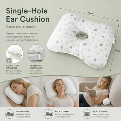 Washable Inner Ear Guard Pillow 39x28x6, Bohr Grey, Comfortable Daily Rest Kemu |Fashion Home Kitchen Beauty