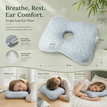 Plaid Grey Ear Pillow With Washable Liner 39x28x6, Stylish Low-Maintenance Design Kemu |Fashion Home Kitchen Beauty