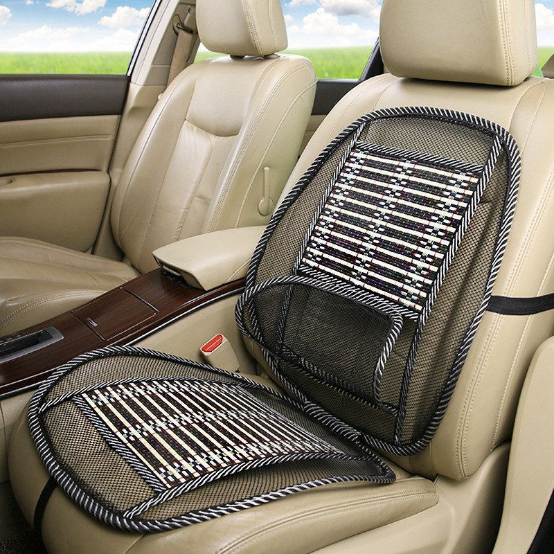 2pcs Car Bamboo Wire Cooling Seat Cushion With Backrest Kemu |Fashion Home Kitchen Beauty