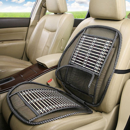 2pcs Car Bamboo Wire Cooling Seat Cushion With Backrest Kemu |Fashion Home Kitchen Beauty