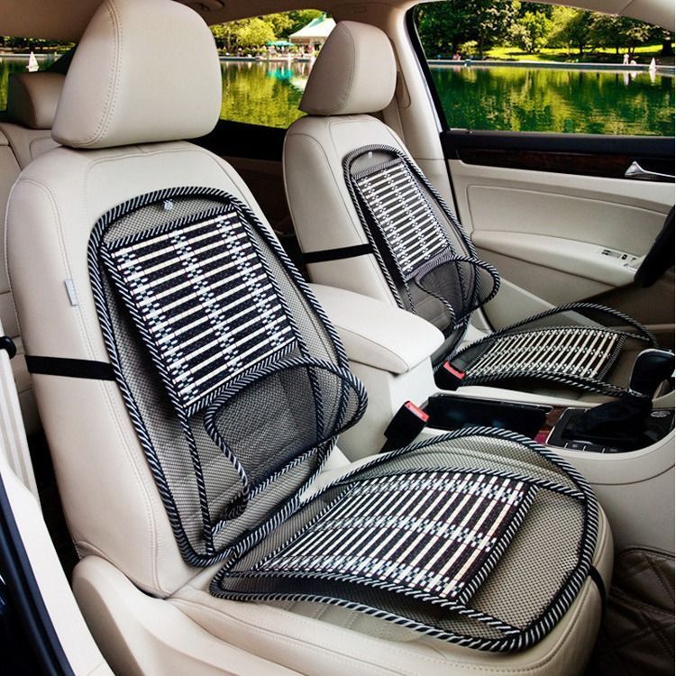 4pcs Car Bamboo Wire Cooling Seat Cushion With Backrest Kemu |Fashion Home Kitchen Beauty