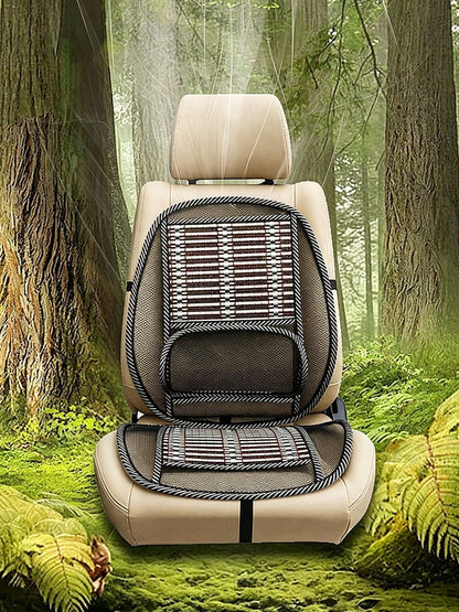 4pcs Car Bamboo Wire Cooling Seat Cushion With Backrest Kemu |Fashion Home Kitchen Beauty