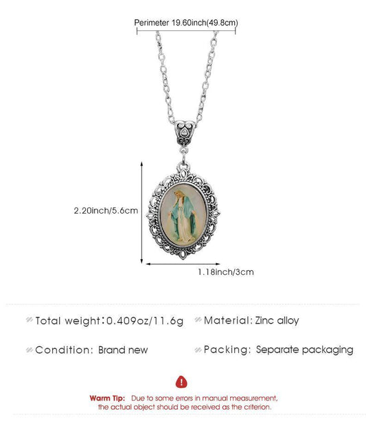 Trendy Oval Time Gem Glass Alloy Neck Chain, Antique Silver Plating, Versatile Decor Gift For Holiday Dinner Party Kemu |Fashion Home Kitchen Beauty