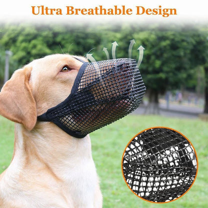 Grey Mesh Dog Muzzle XL 2pcs, Drinkable Kemu |Fashion Home Kitchen Beauty