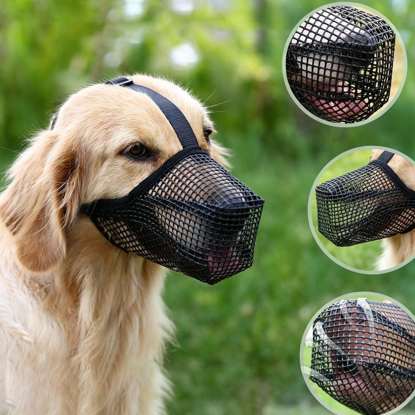 Grey Mesh Dog Muzzle XL 2pcs, Drinkable Kemu |Fashion Home Kitchen Beauty