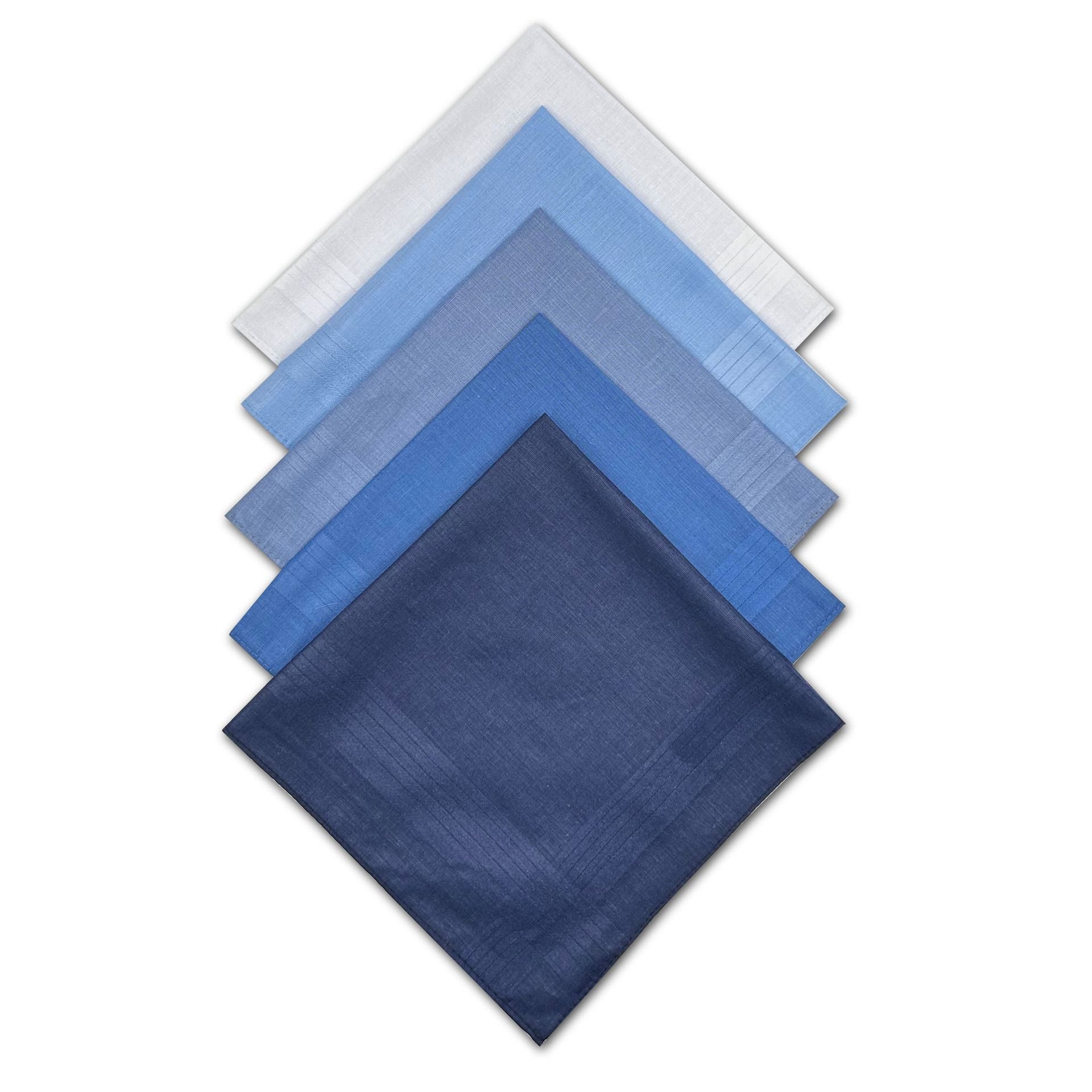 Solid Striped Men Suit Pocket Square Handkerchief 5pcs Kemu |Fashion Home Kitchen Beauty
