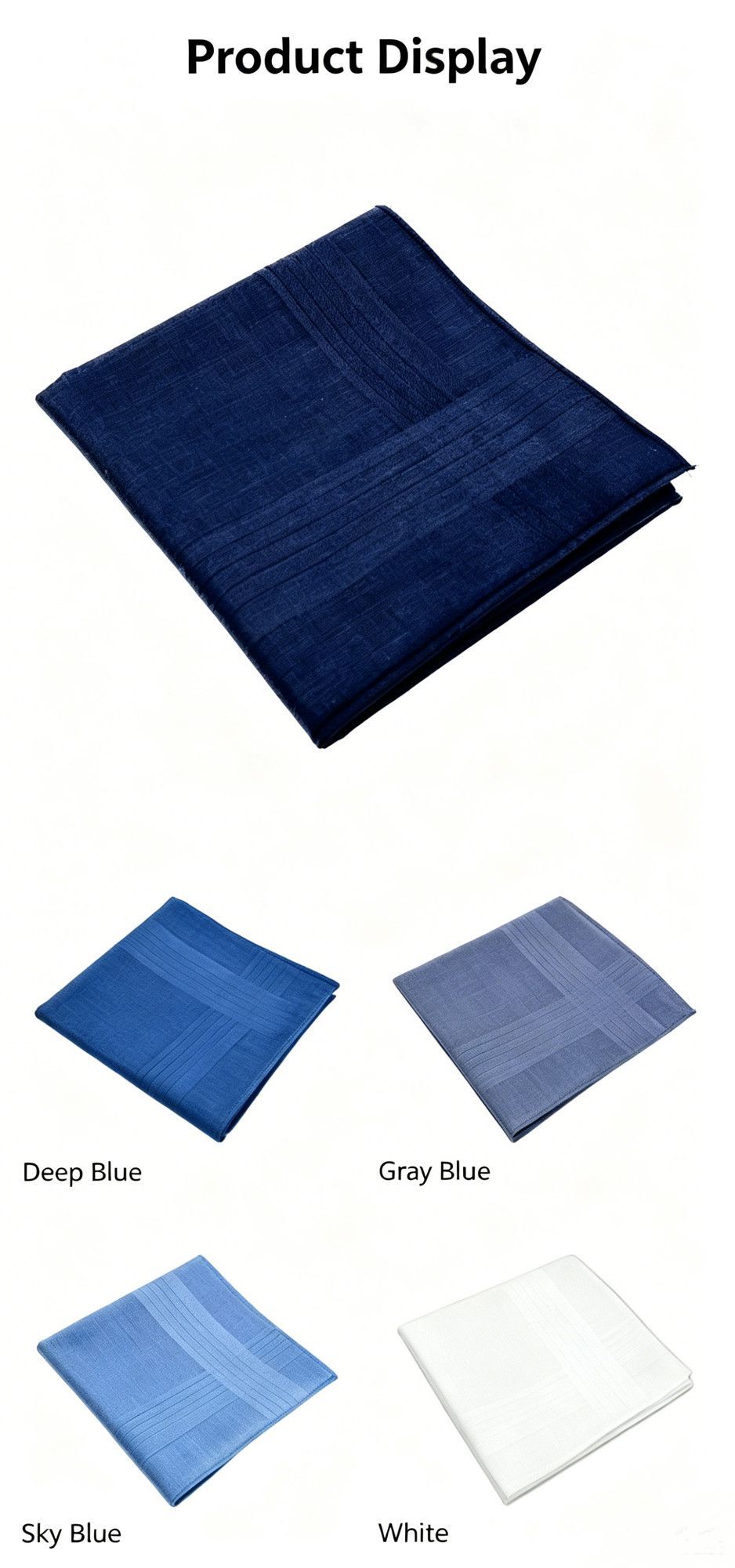 Solid Striped Men Suit Pocket Square Handkerchief 5pcs Kemu |Fashion Home Kitchen Beauty
