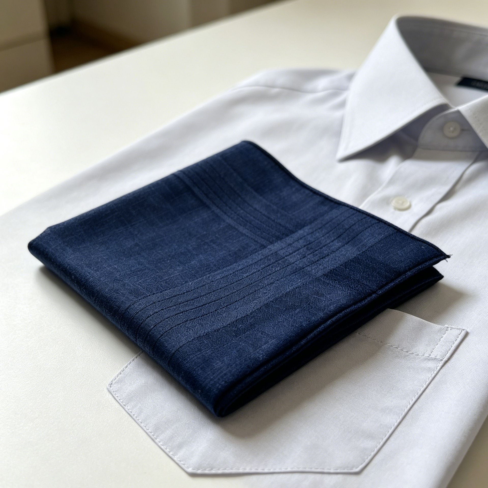 Solid Striped Men Suit Pocket Square Handkerchief 5pcs Kemu |Fashion Home Kitchen Beauty