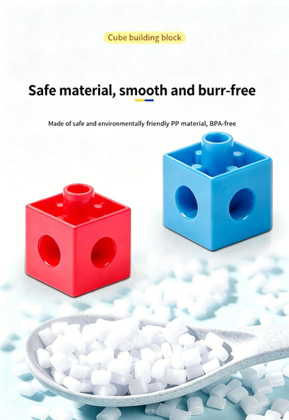 150pcs 10 Colors Mixed PP Square Building Blocks Kemu |Fashion Home Kitchen Beauty