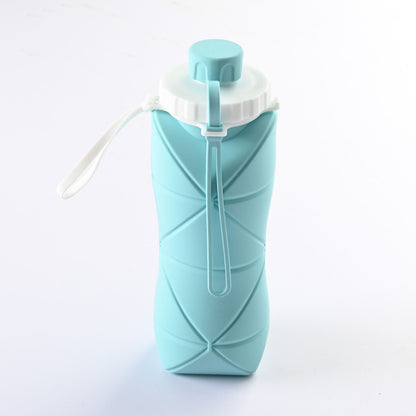 Compact Collapsible Silicone Portable Water Mug, High Temperature Endurable Retractable Outdoor Cup for Daily Commute, Picnic Activities and Christmas Daily Gift, 600ml, Blue Kemu |Fashion Home Kitchen Beauty