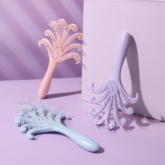 3 Colours Octopus Scalp Massage Brush Set 3Pcs Kemu |Fashion Home Kitchen Beauty