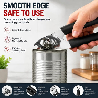 Stainless Steel Can Opener Combo 2Pcs Manual Multi Purpose Kitchen Tool Kemu |Fashion Home Kitchen Beauty