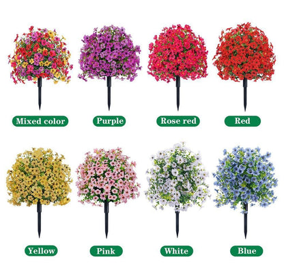 Mixed Shade Morning Glory Artificial Stems Set of 3 Eucalyptus Floral Styling