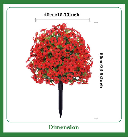 Mixed Shade Morning Glory Artificial Stems Set of 3 Eucalyptus Floral Styling