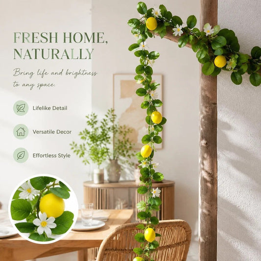 Style B Fresh Scent Faux Lemon Vine Backyard Landscape Decor