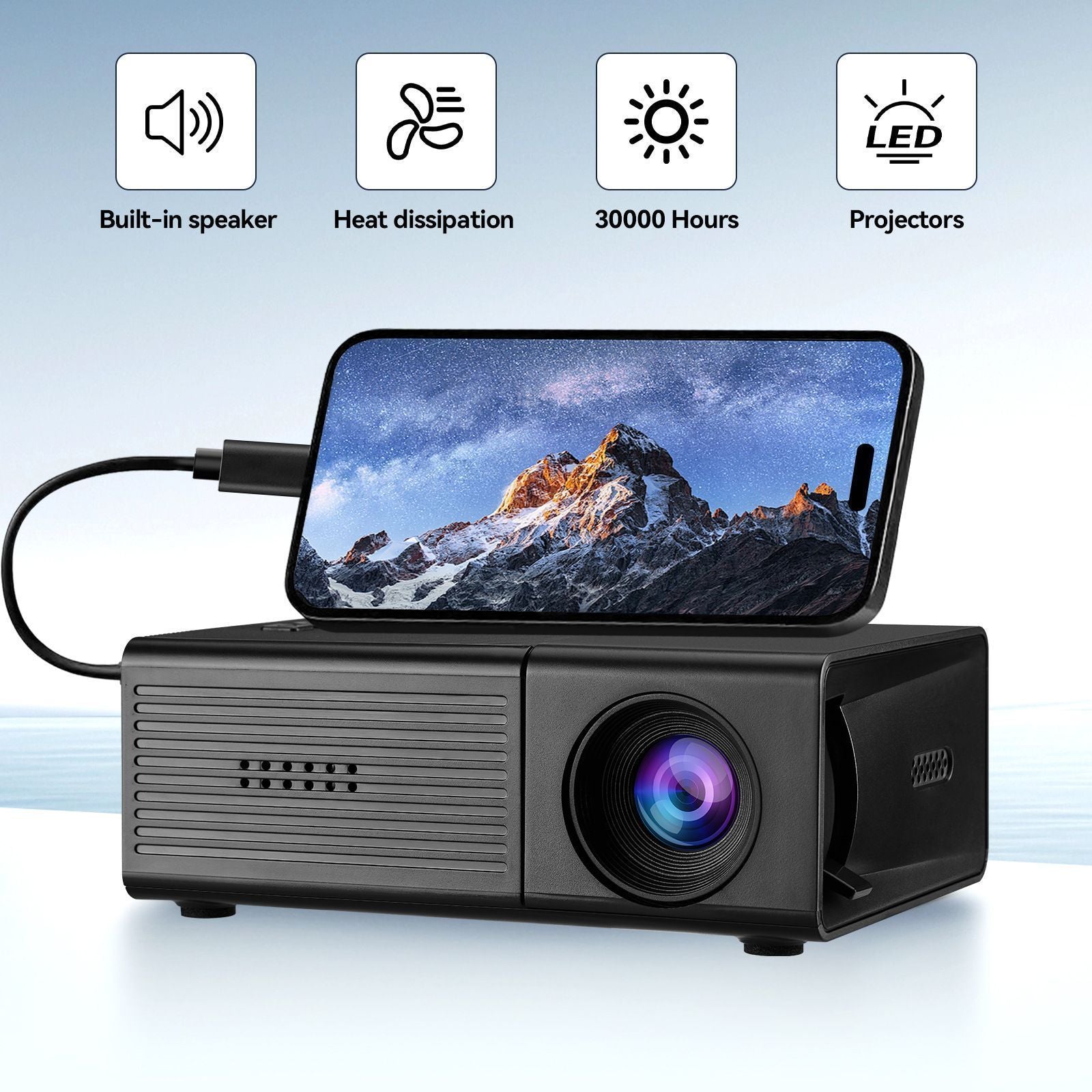 M3S Mini Projector Black AU Kemu |Fashion Home Kitchen Beauty