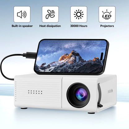 M3S Mini Projector White USB-Powered Kemu |Fashion Home Kitchen Beauty