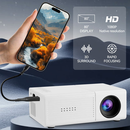 M3S Mini Projector White USB-Powered Kemu |Fashion Home Kitchen Beauty