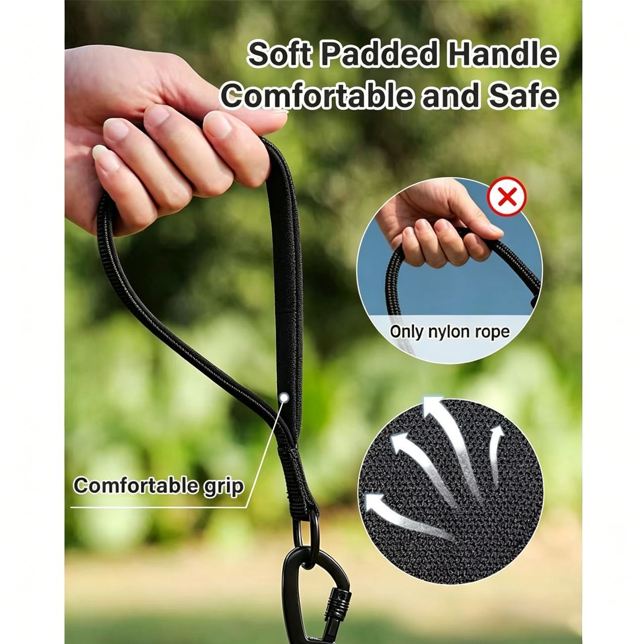 Large Dog Leash Black 03