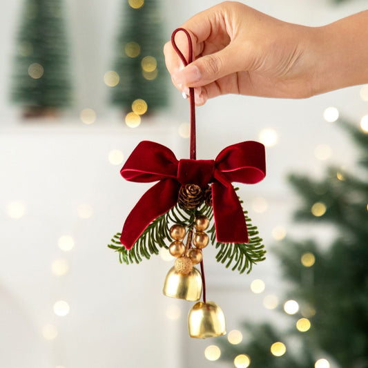 D2 Pinecone Double Bells Red 2 Pack Kemu |Fashion Home Kitchen Beauty