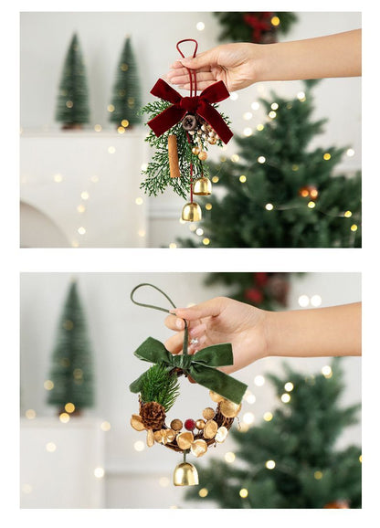 D5 Pinecone Triple Bells Red 2 Pack Kemu |Fashion Home Kitchen Beauty