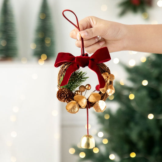 D8 Christmas Wreath Ornament Red 2 Pack Kemu |Fashion Home Kitchen Beauty