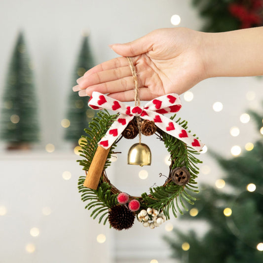 D10 Christmas Wreath Ornament Heart 2 Pack Kemu |Fashion Home Kitchen Beauty