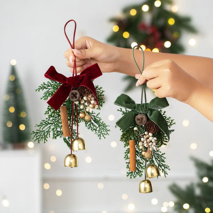 D10 Christmas Wreath Ornament Heart 2 Pack Kemu |Fashion Home Kitchen Beauty
