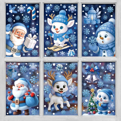 6 Styles Christmas Window Stickers Pack-02 Kemu |Fashion Home Kitchen Beauty