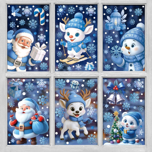6 Styles Christmas Window Stickers Pack-02 Kemu |Fashion Home Kitchen Beauty