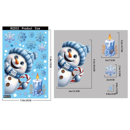 6 Styles Christmas Window Stickers Pack-02 Kemu |Fashion Home Kitchen Beauty