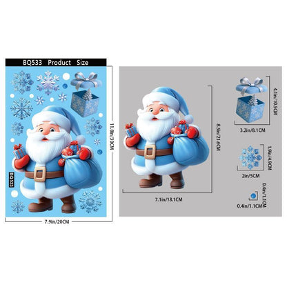 6 Styles Christmas Window Stickers Pack-02 Kemu |Fashion Home Kitchen Beauty