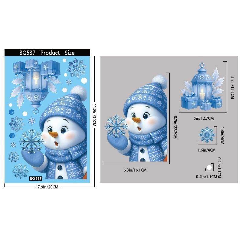 6 Styles Christmas Window Stickers Pack-02 Kemu |Fashion Home Kitchen Beauty