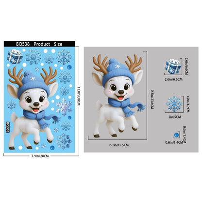 6 Styles Christmas Window Stickers Pack-02 Kemu |Fashion Home Kitchen Beauty