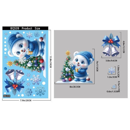 6 Styles Christmas Window Stickers Pack-03 Kemu |Fashion Home Kitchen Beauty
