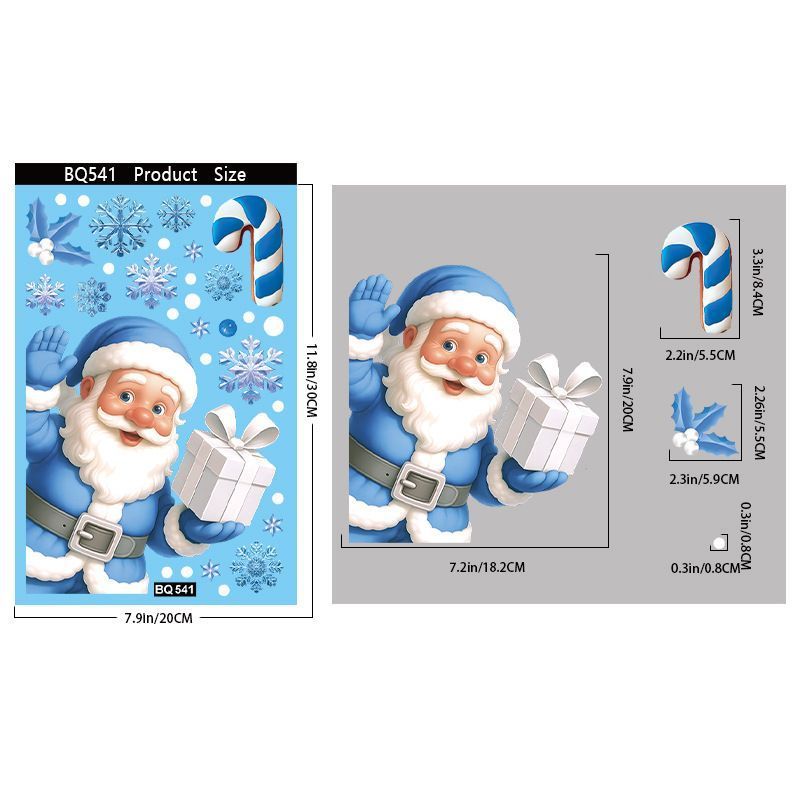 6 Styles Christmas Window Stickers Pack-03 Kemu |Fashion Home Kitchen Beauty