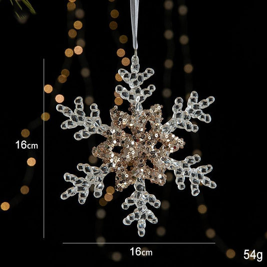 2pcs Snowflake C Christmas Ornament Props Kemu |Fashion Home Kitchen Beauty