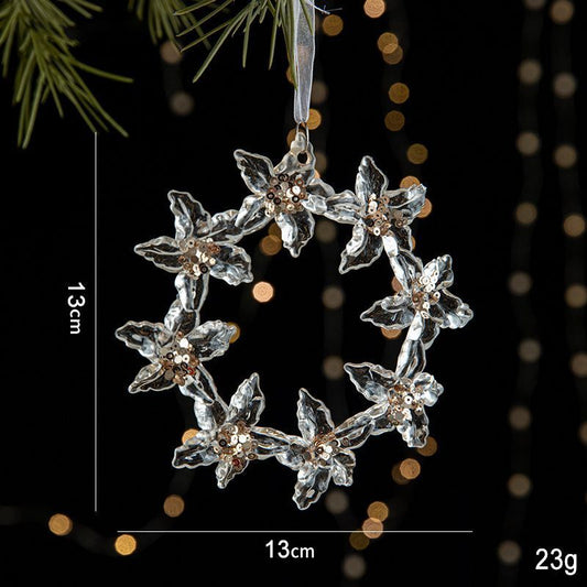 2pcs Wreath Christmas Ornament Props Kemu |Fashion Home Kitchen Beauty