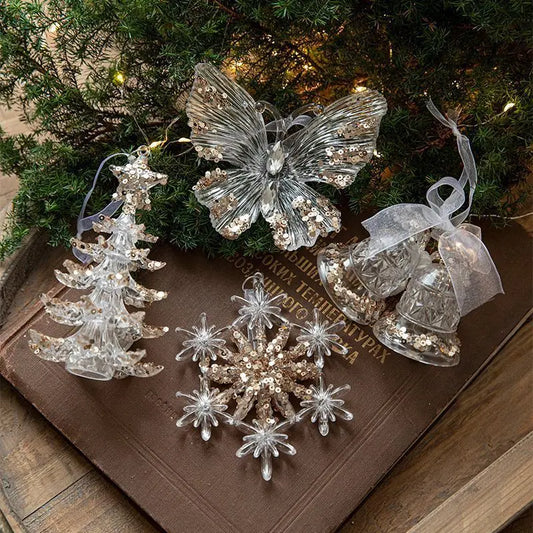 2pcs Five-pointed Star Christmas Ornament Props Kemu |Fashion Home Kitchen Beauty