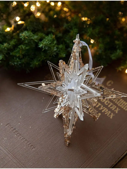 2pcs Five-pointed Star Christmas Ornament Props Kemu |Fashion Home Kitchen Beauty