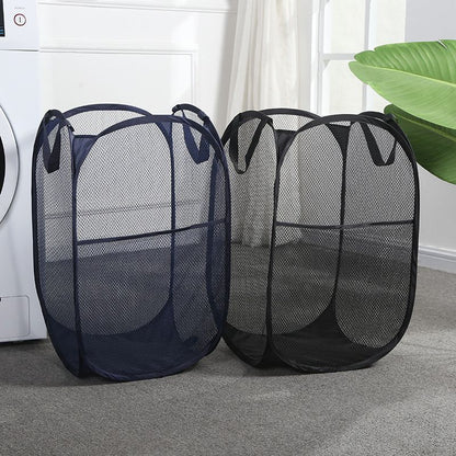 Foldable Laundry Hamper Light Gray 02