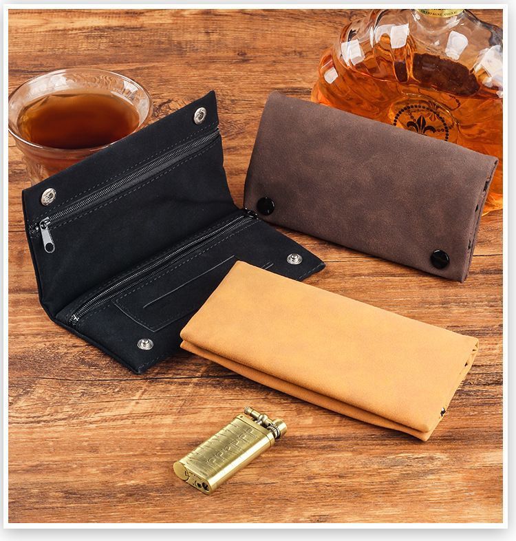 Matte Leather Storage Bag Black
