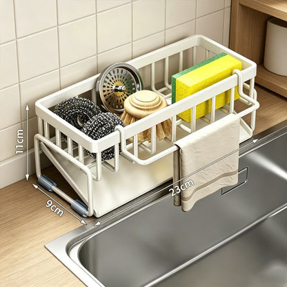 Low Profile Tilted Dish Drying Rack-Cream White 02 Kemu |Fashion Home Kitchen Beauty