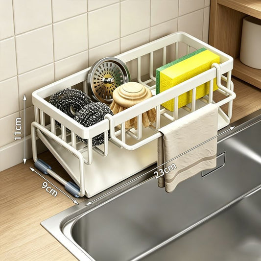 Low Profile Tilted Dish Drying Rack-Cream White 02 Kemu |Fashion Home Kitchen Beauty